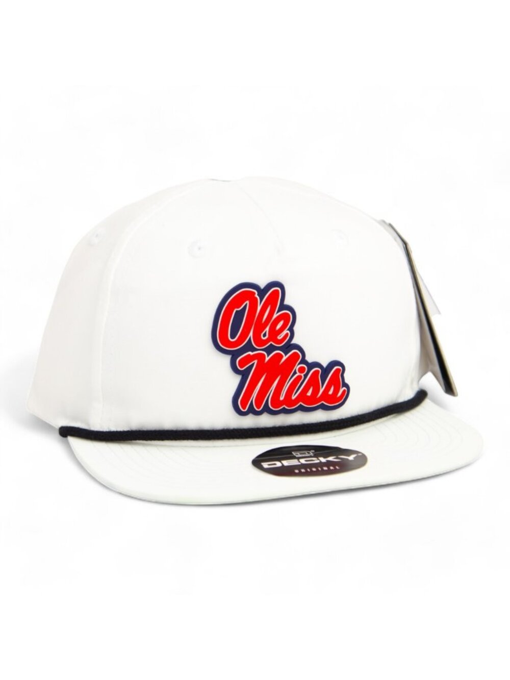 Ole Miss Rebels 3D Classic Rope Hat- White/ Black